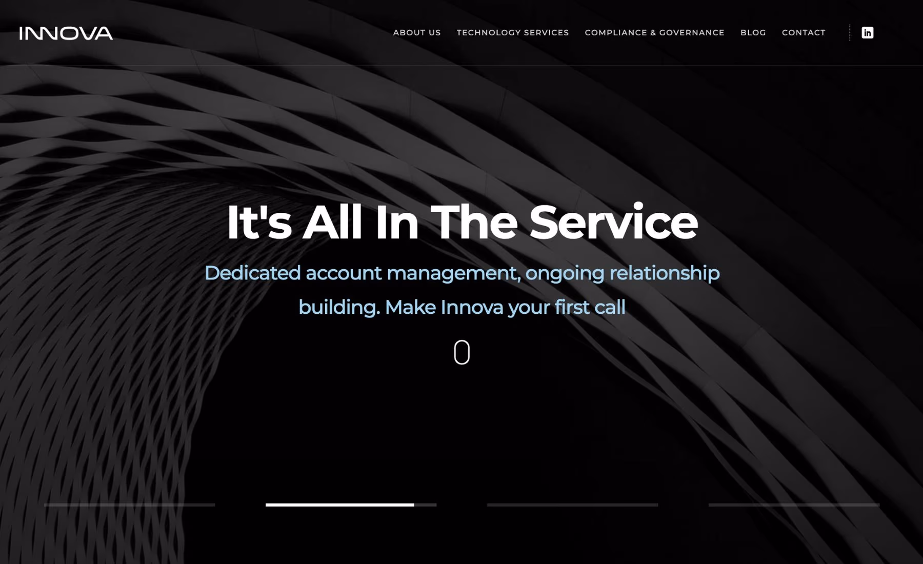 Innova UK desktop view
